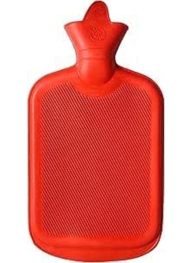 قربة مياه ساخنة مطاطية سعة 2 لتر مع غطاء واقي ناعم، كمادة حرارية متينة ومحكمة الغلق لتخفيف الآلام وتدفئة الجسم بفاعلية - Image 1